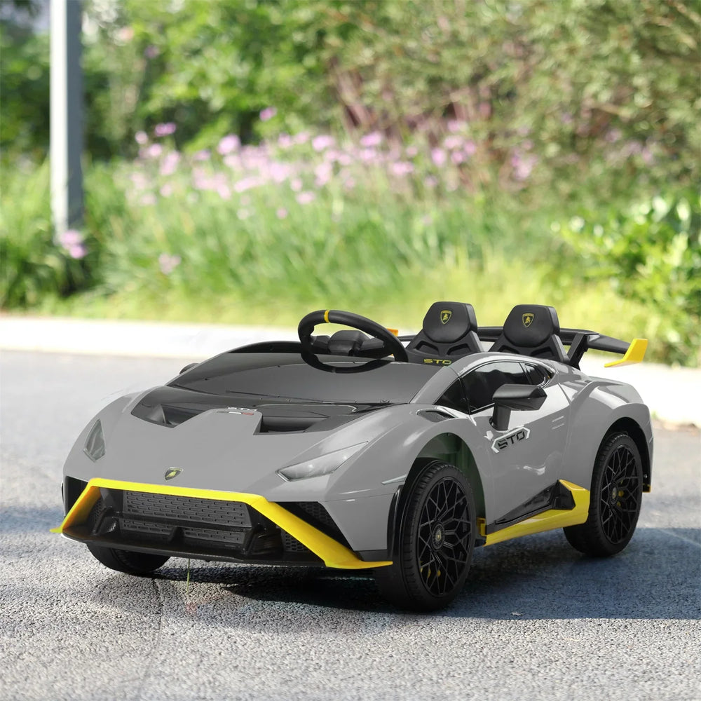 Licensed Lamborghini Huracán STO 24V Kids Drift Car 400W with Remote – Grey