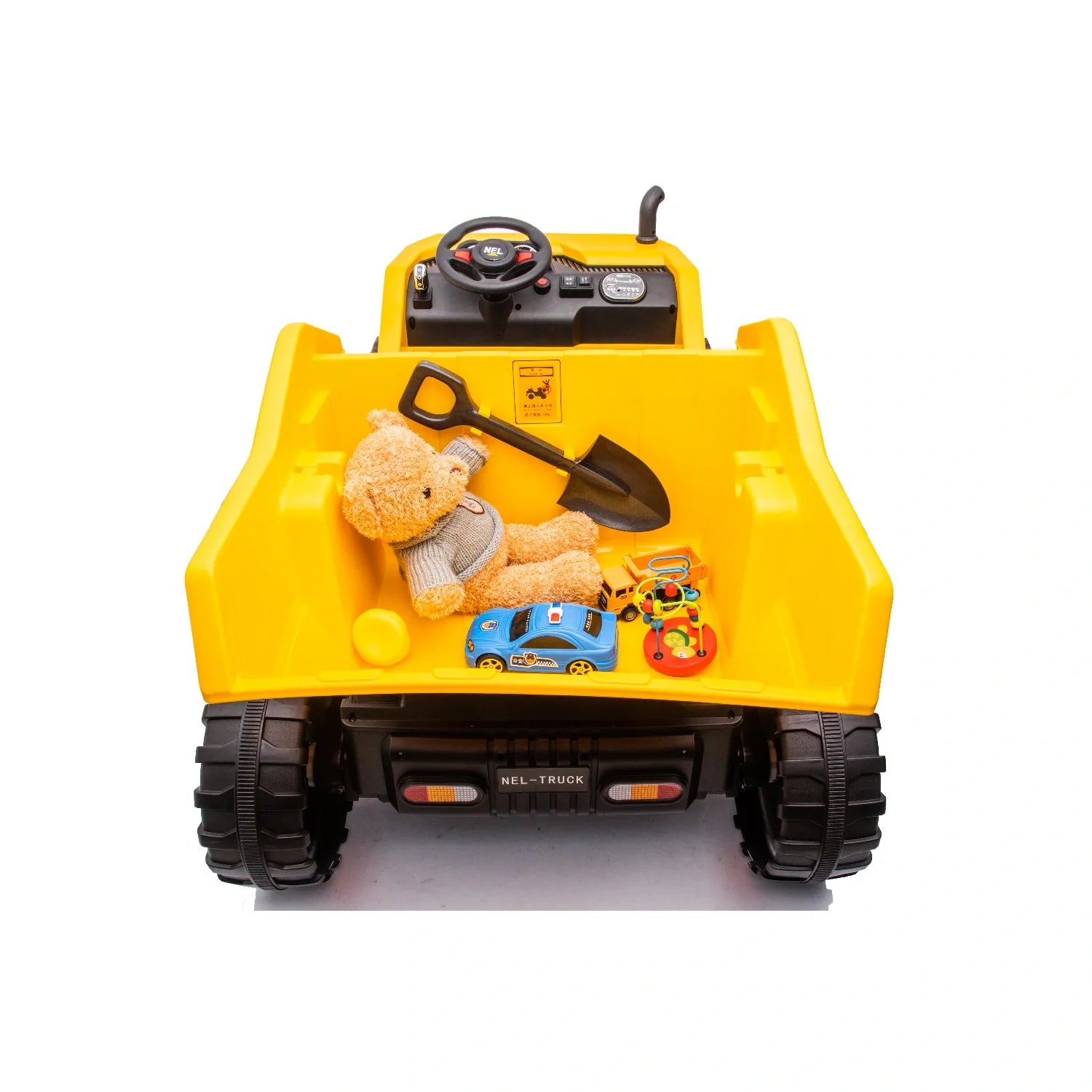 24V Kids Construction Tipper Truck – Yellow 2-Seater Ride-On Dump Truck