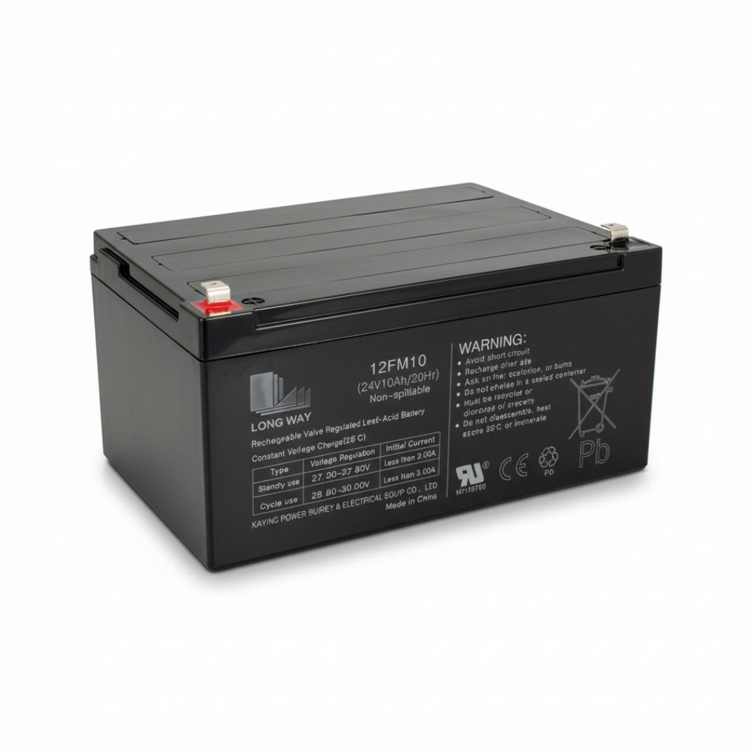 24V 10Ah sealed lead-acid battery for ride-on cars with maintenance-free AGM technology and vibration resistance