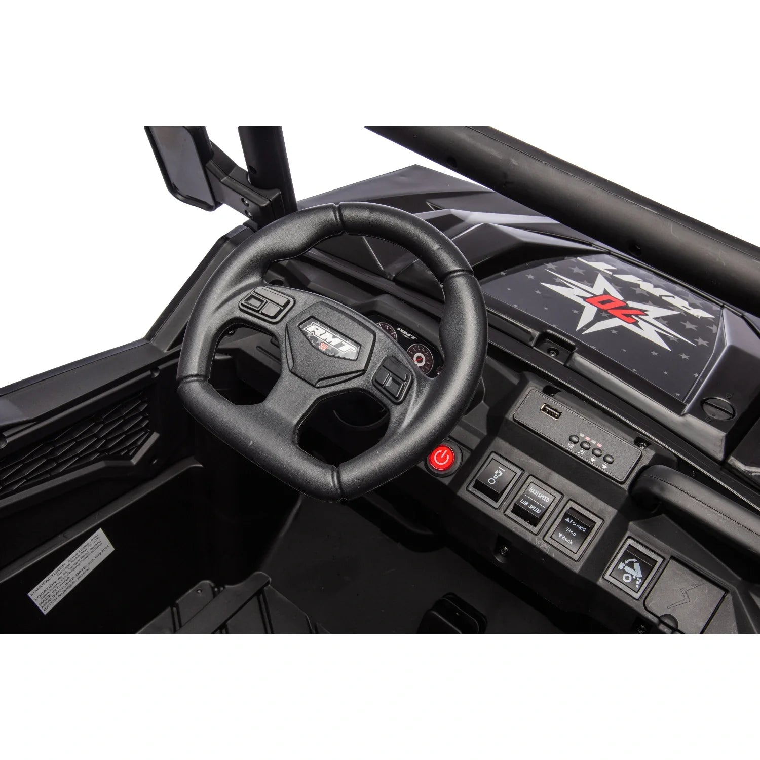 24V 6-Wheel Kids Electric Dump Truck – Black Ride-On Tipper Farm Utility Truck