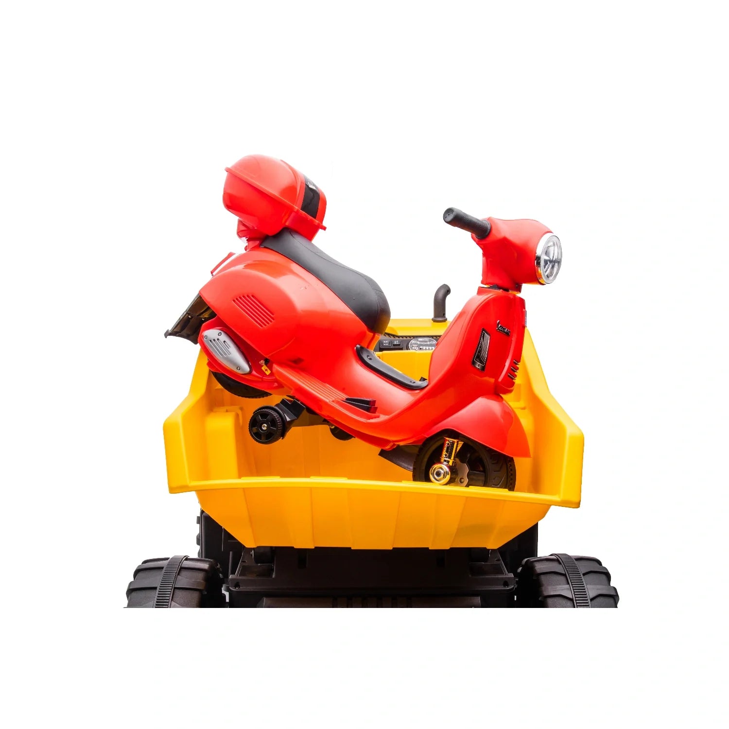 24V Kids Construction Tipper Truck – Yellow 2-Seater Ride-On Dump Truck