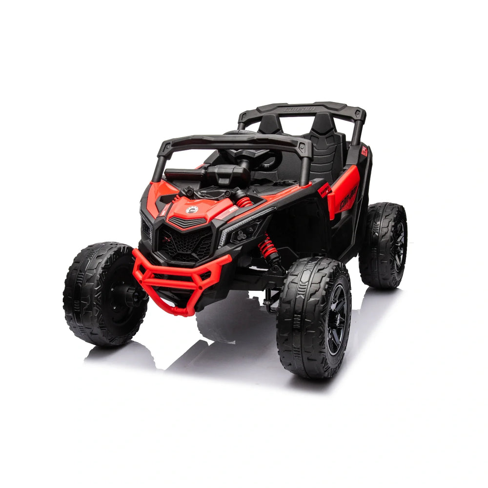 24V Can-Am Maverick Kids 4WD Single-Seat Buggy – Red