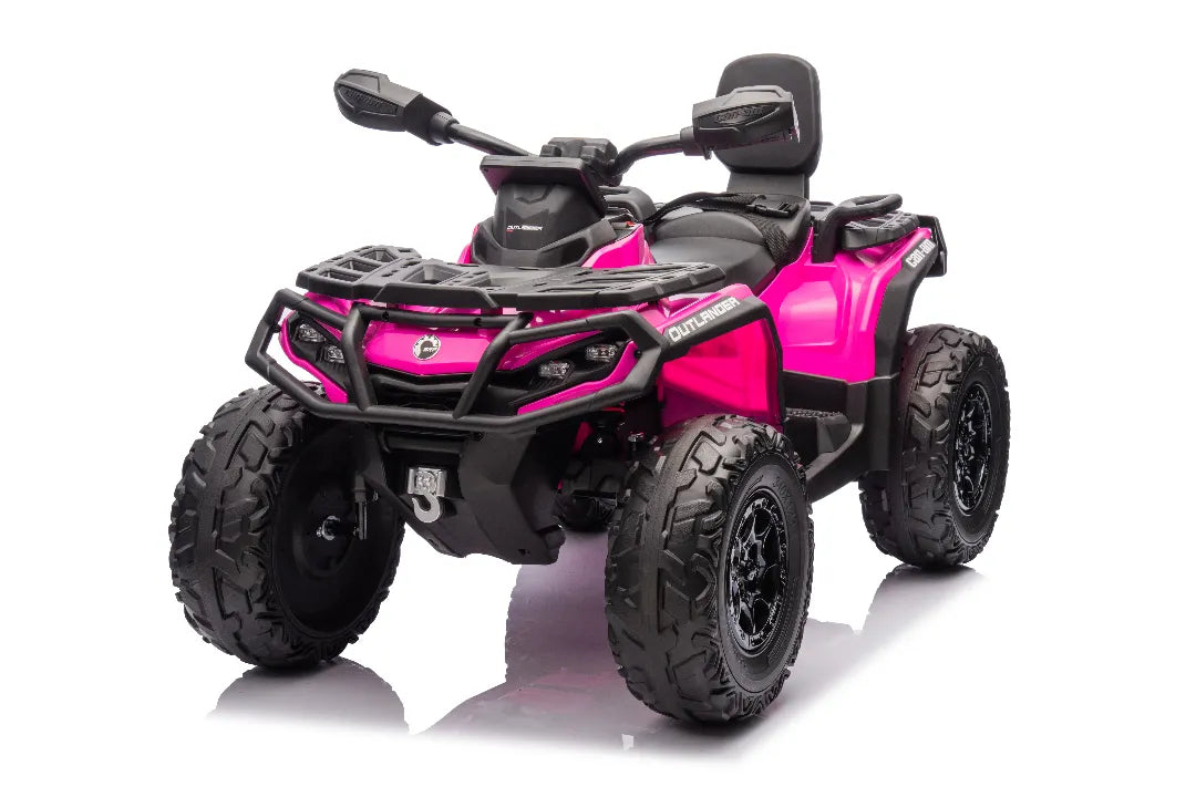24V Can-Am Outlander Monster Kids ATV – Pink 800W 2-Seater Quad Bike