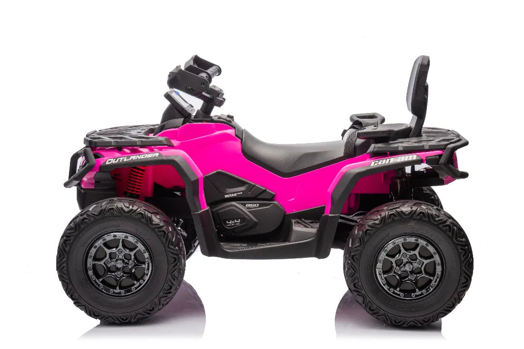 24V Can-Am Outlander Monster Kids ATV – Pink 800W 2-Seater Quad Bike