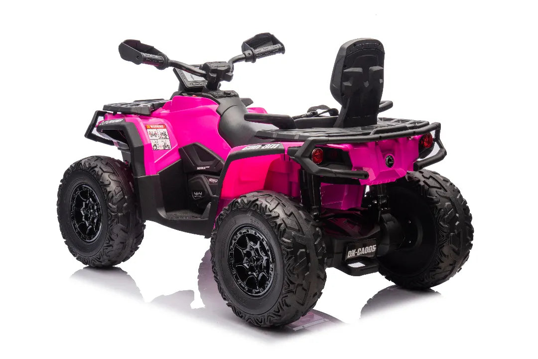 24V Can-Am Outlander Monster Kids ATV – Pink 800W 2-Seater Quad Bike