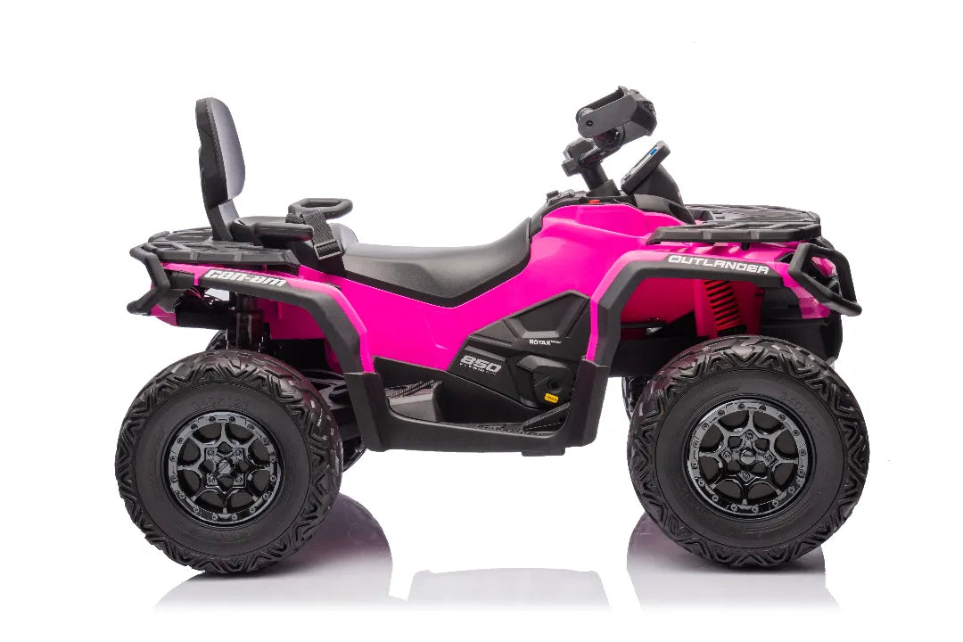 24V Can-Am Outlander Monster Kids ATV – Pink 800W 2-Seater Quad Bike