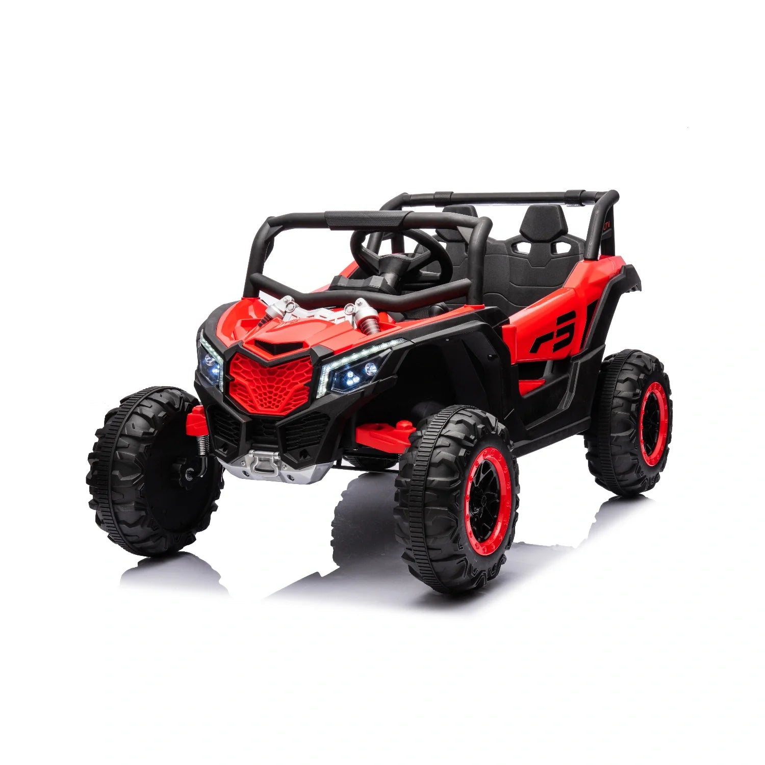 24V Kids Off-Road Electric Buggy – Red 4WD Single-Seater with EVA Wheels