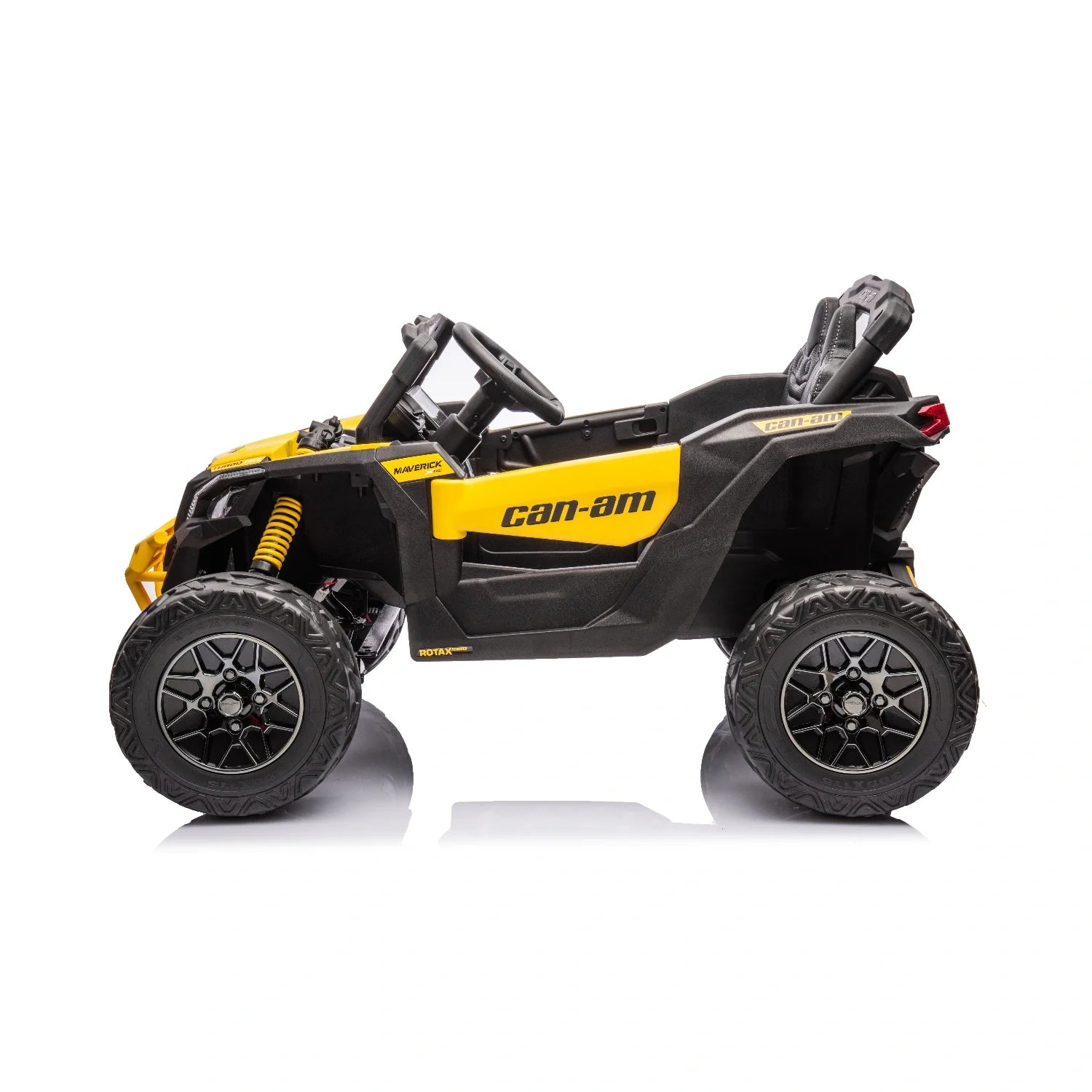 24V Can-Am Maverick UTV – Yellow 800W Kids 4WD Electric Off-Road Buggy