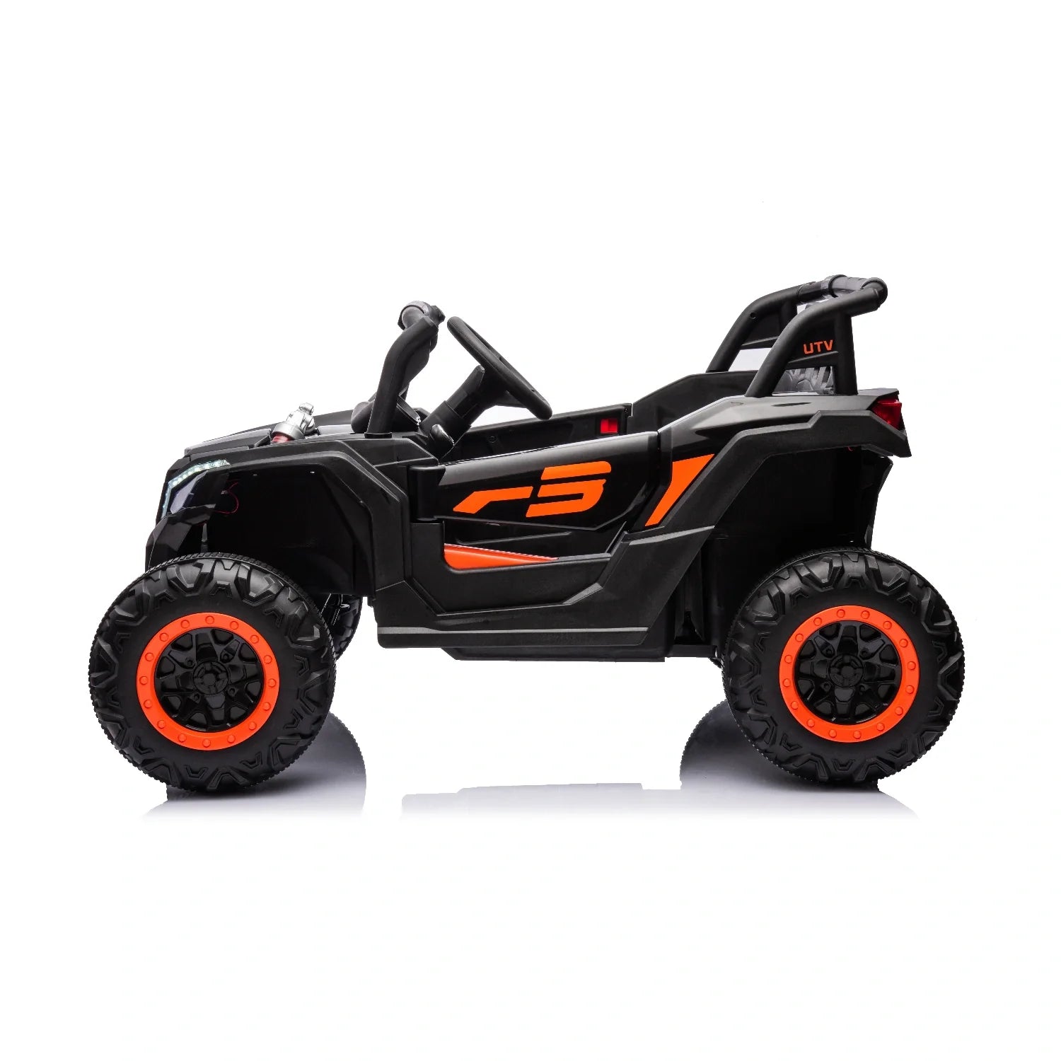 24V 4WD Kids Electric Buggy – Black Off-Road Single-Seater Ride-On