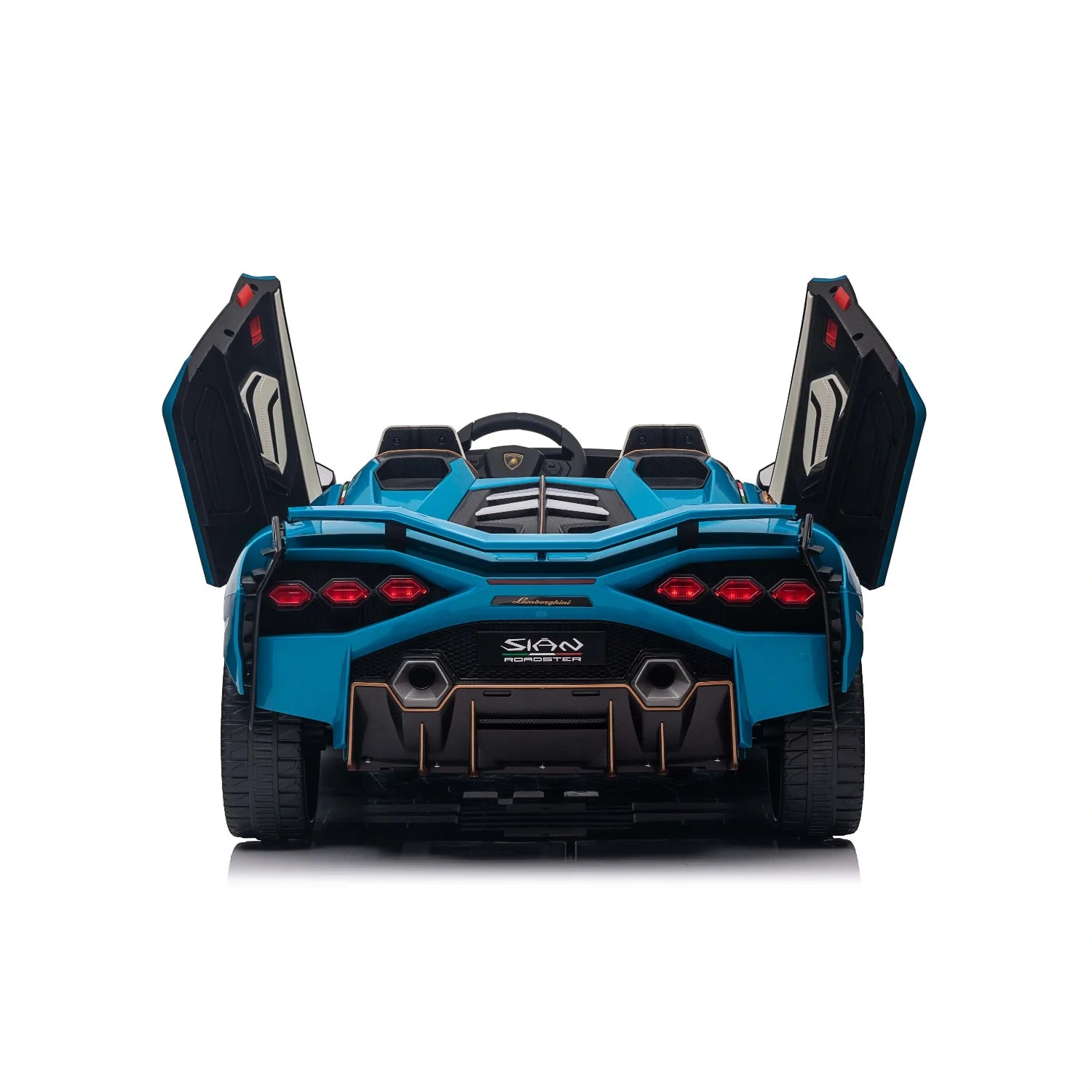 24V Lamborghini Sian Roadster – Blue Two-Seat Kids Electric Supercar