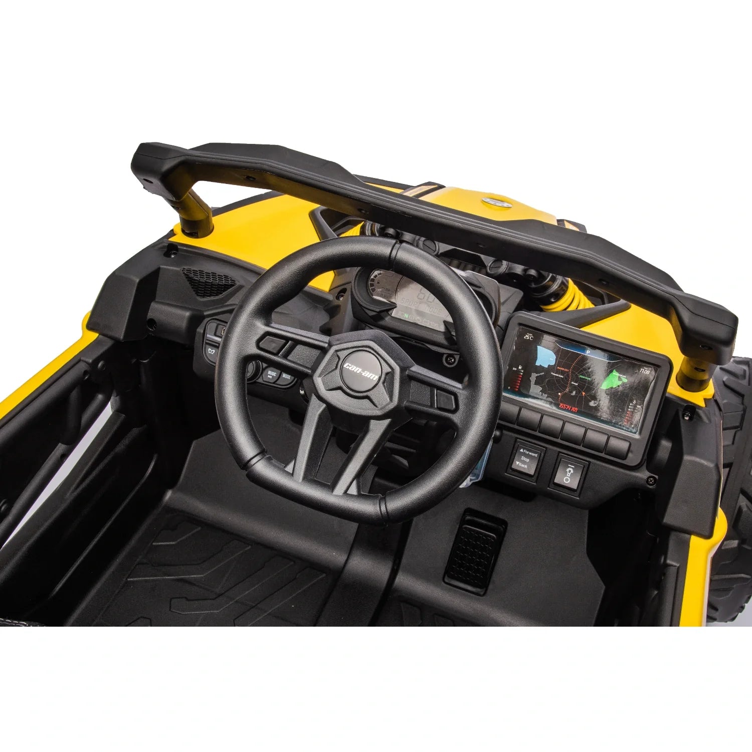 24V Can-Am Maverick UTV – Yellow 800W Kids 4WD Electric Off-Road Buggy
