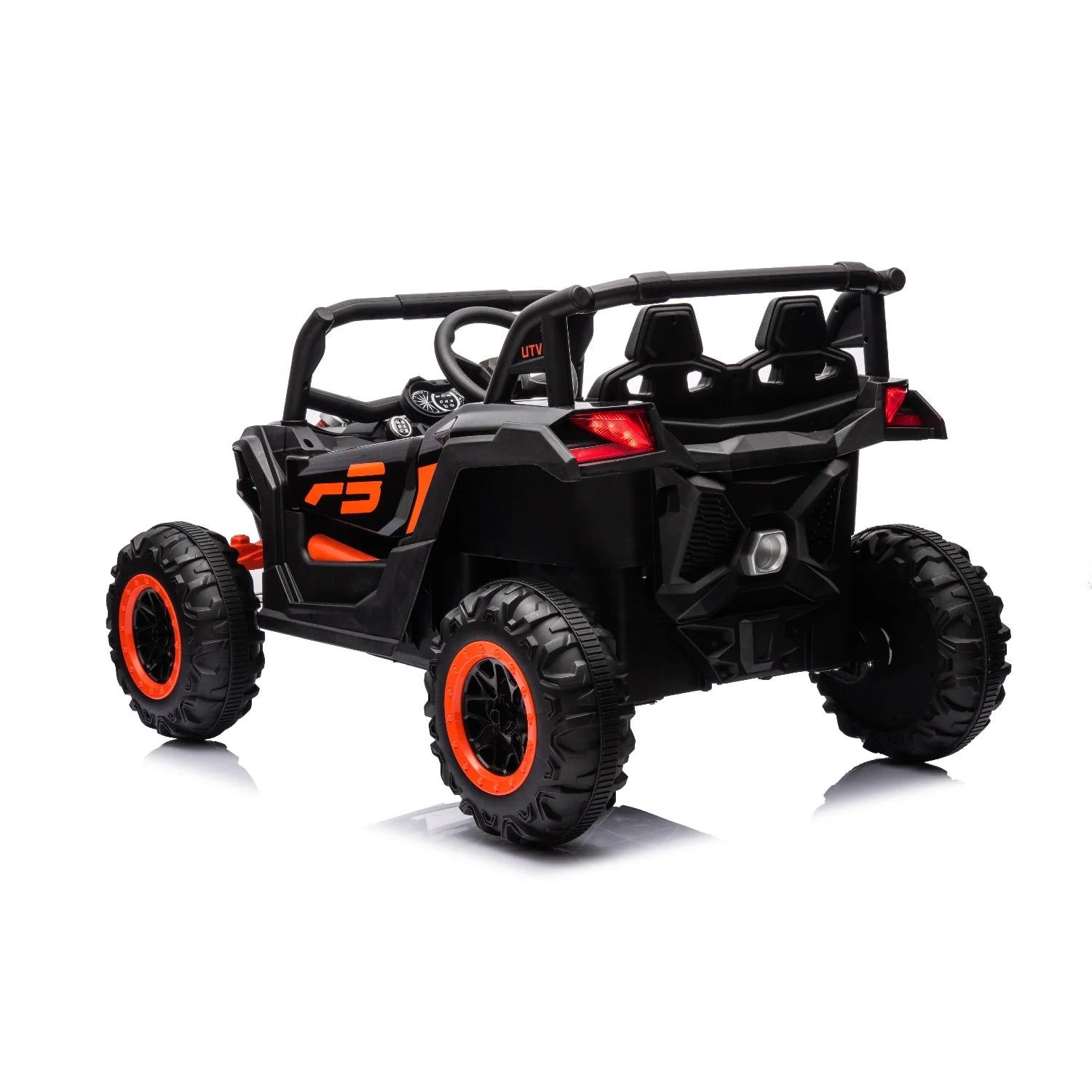 24V 4WD Kids Electric Buggy – Black Off-Road Single-Seater Ride-On