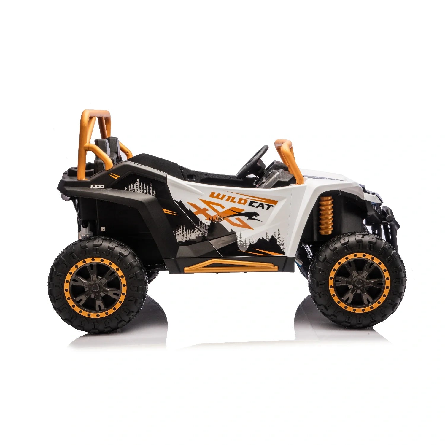 24V Wildcat XL Arctic Cat Kids 4WD Ride-On Buggy – White Two-Seater