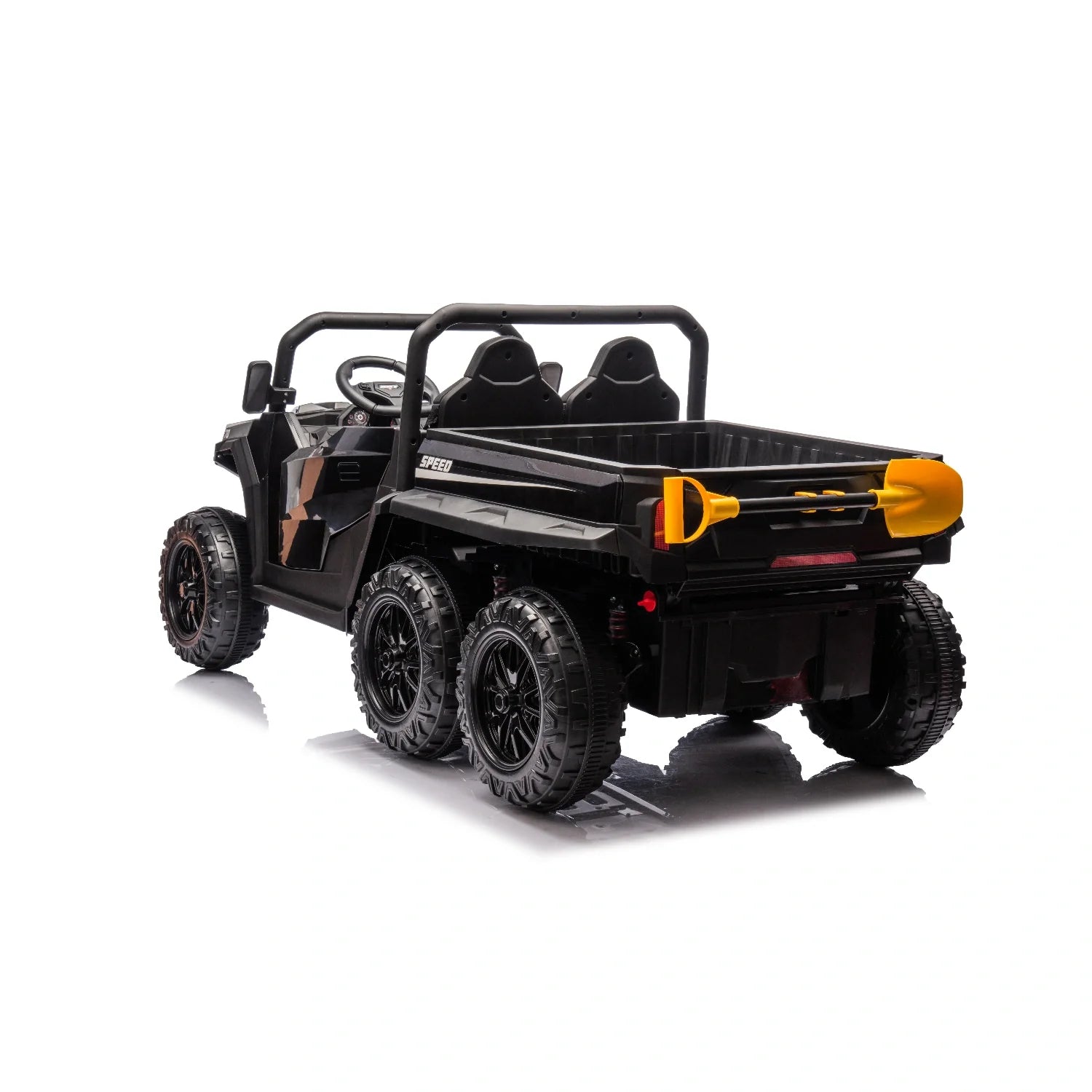 24V 6-Wheel Kids Electric Dump Truck – Black Ride-On Tipper Farm Utility Truck