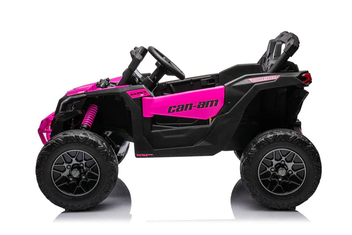 Licensed Can-Am Maverick 24V Kids Ride-On UTV Car 800W Single Seater – Pink