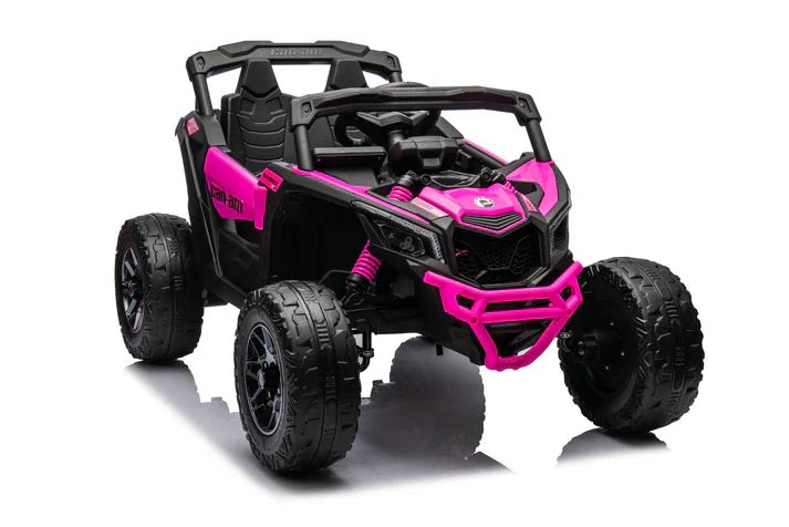 Licensed Can-Am Maverick 24V Kids Ride-On UTV Car 800W Single Seater – Pink