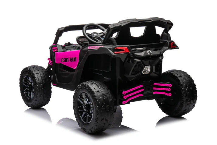 Licensed Can-Am Maverick 24V Kids Ride-On UTV Car 800W Single Seater – Pink
