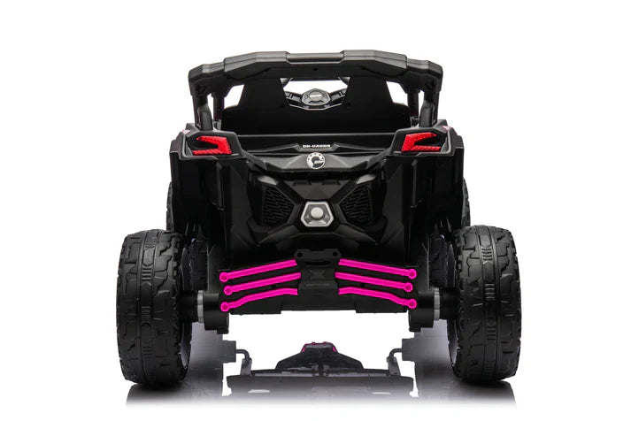 Licensed Can-Am Maverick 24V Kids Ride-On UTV Car 800W Single Seater – Pink