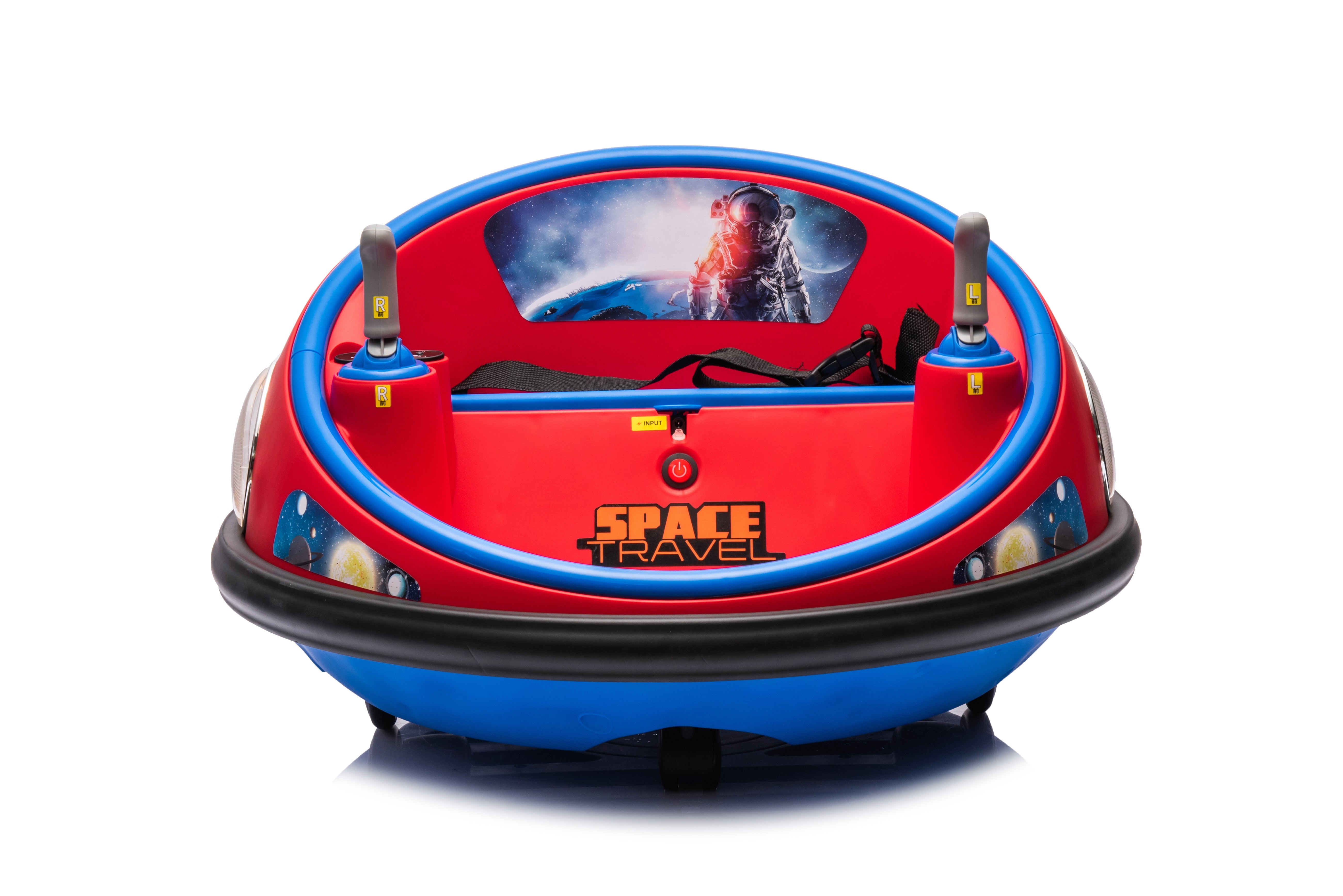 12V Red Kids Bumper Car – Electric Ride-On with 360° Spin