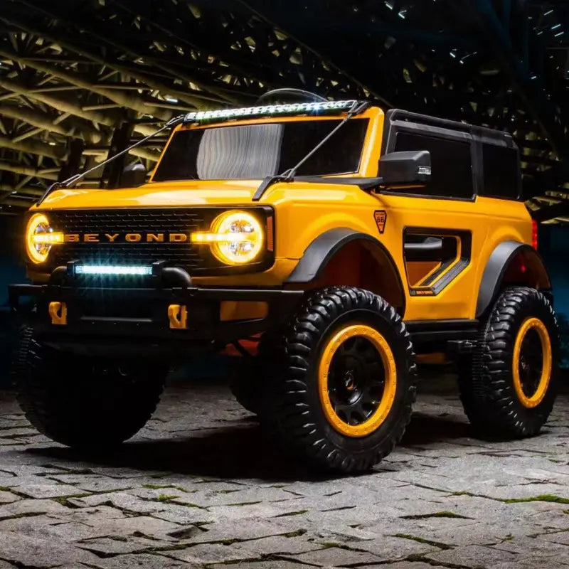 Ride-On Jeep Beyond 12V 4WD Kids UTV with Remote & Music – Yellow