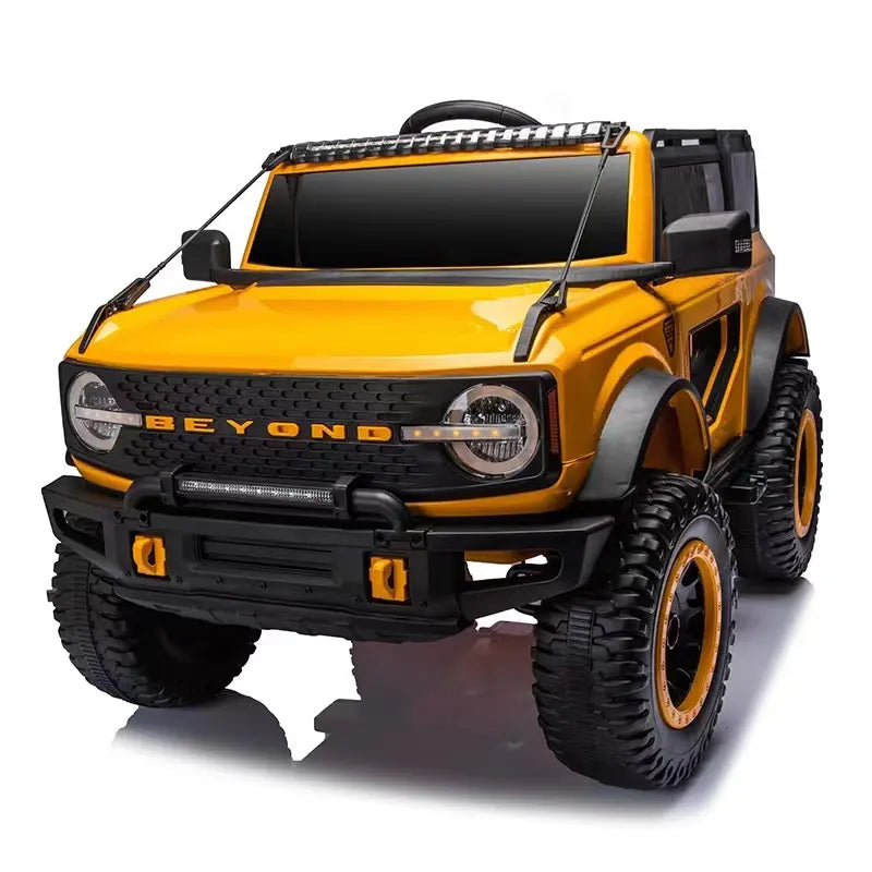 Ride-On Jeep Beyond 12V 4WD Kids UTV with Remote & Music – Yellow