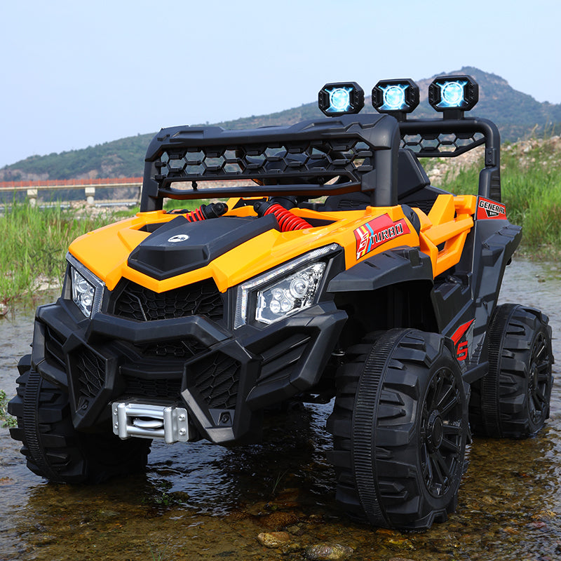 12V Orange Kids Buggy-Inspired Ride-On UTV – Electric Car
