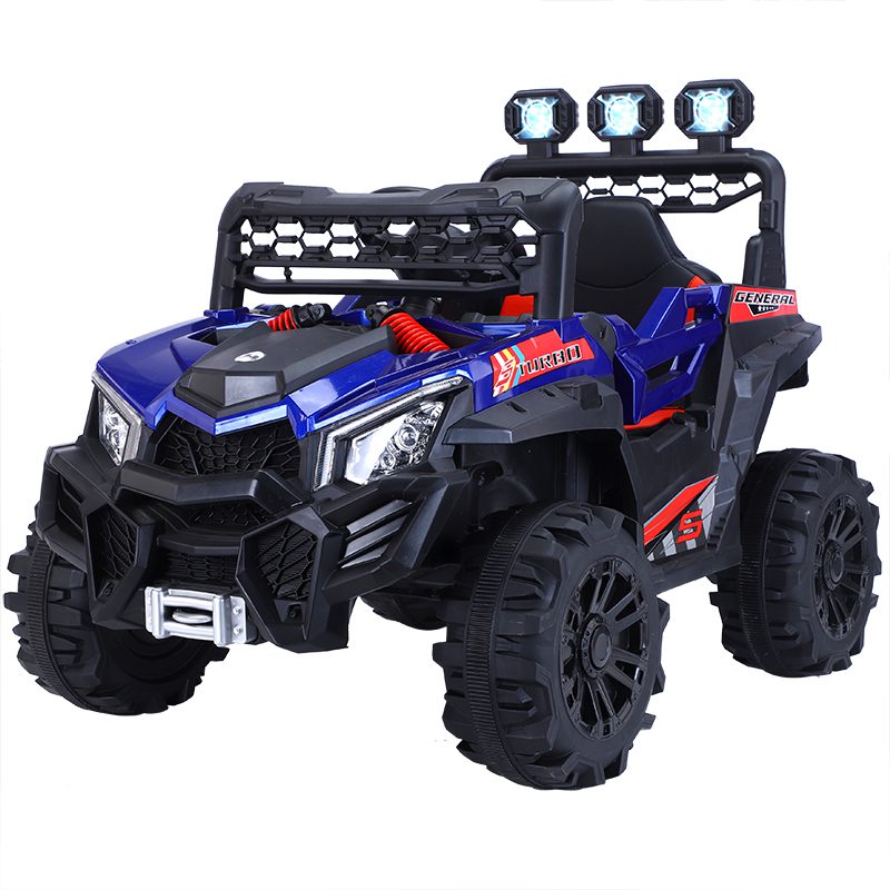 12V Kids Single-Seat 4WD Ride-On Buggy – Blue