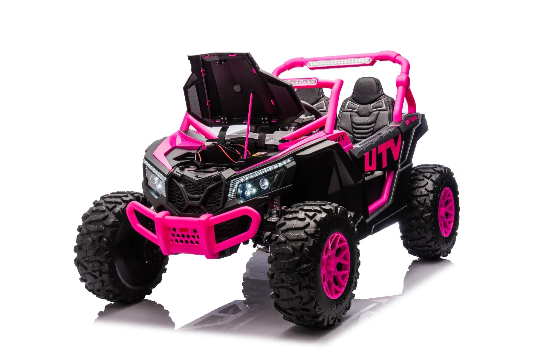 24V ZForce RZR Turbo Pink Kids 4x4 Buggy – 1400W Electric King of UTVs Ride-On