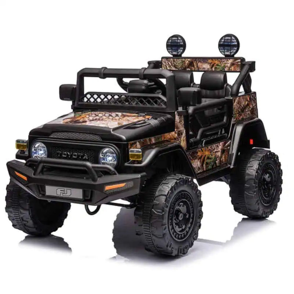 12V Toyota FJ Cruiser Kids Electric Ride-On Car – Black Camo