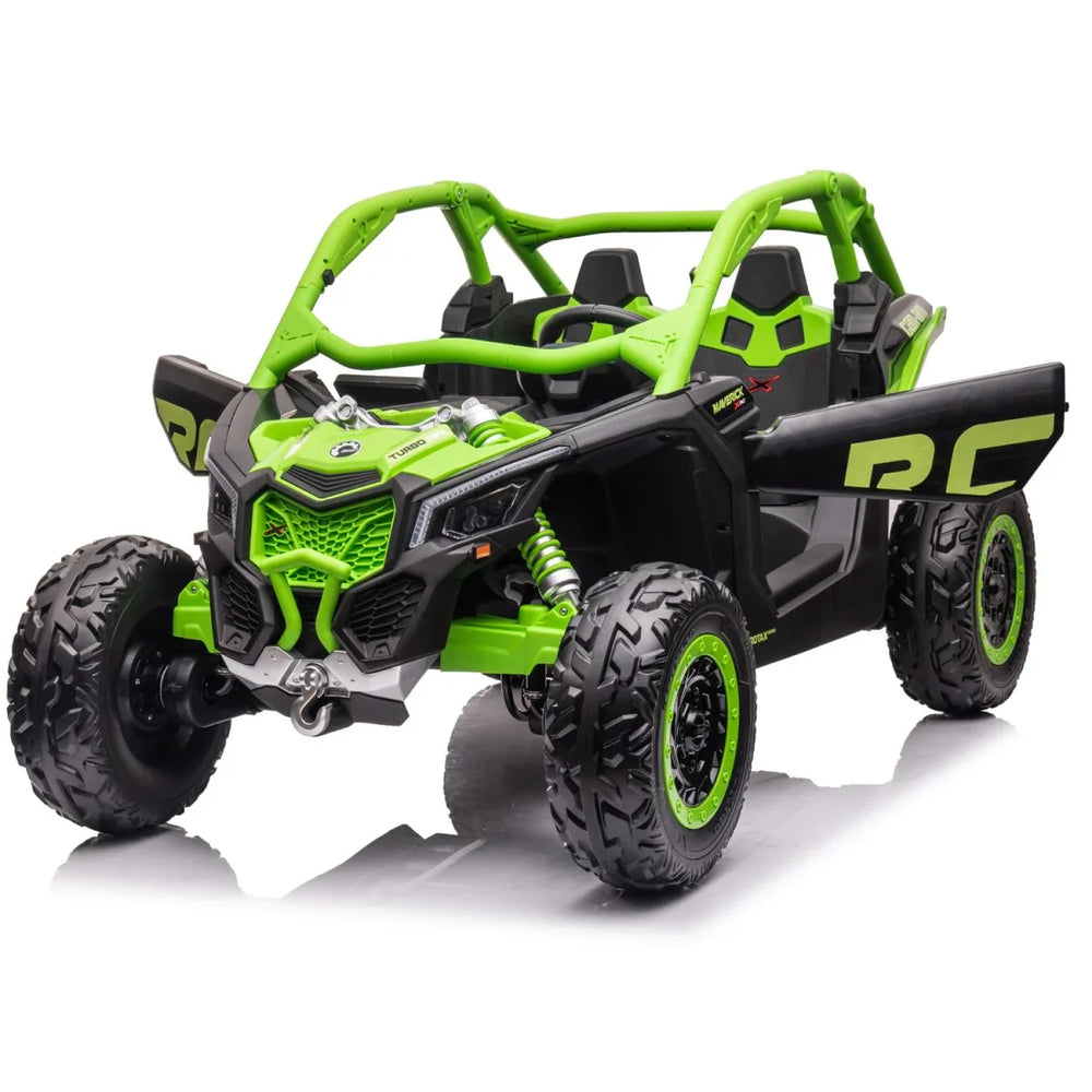 24V Can-Am Maverick Kids 4WD Two-Seater Buggy – Green