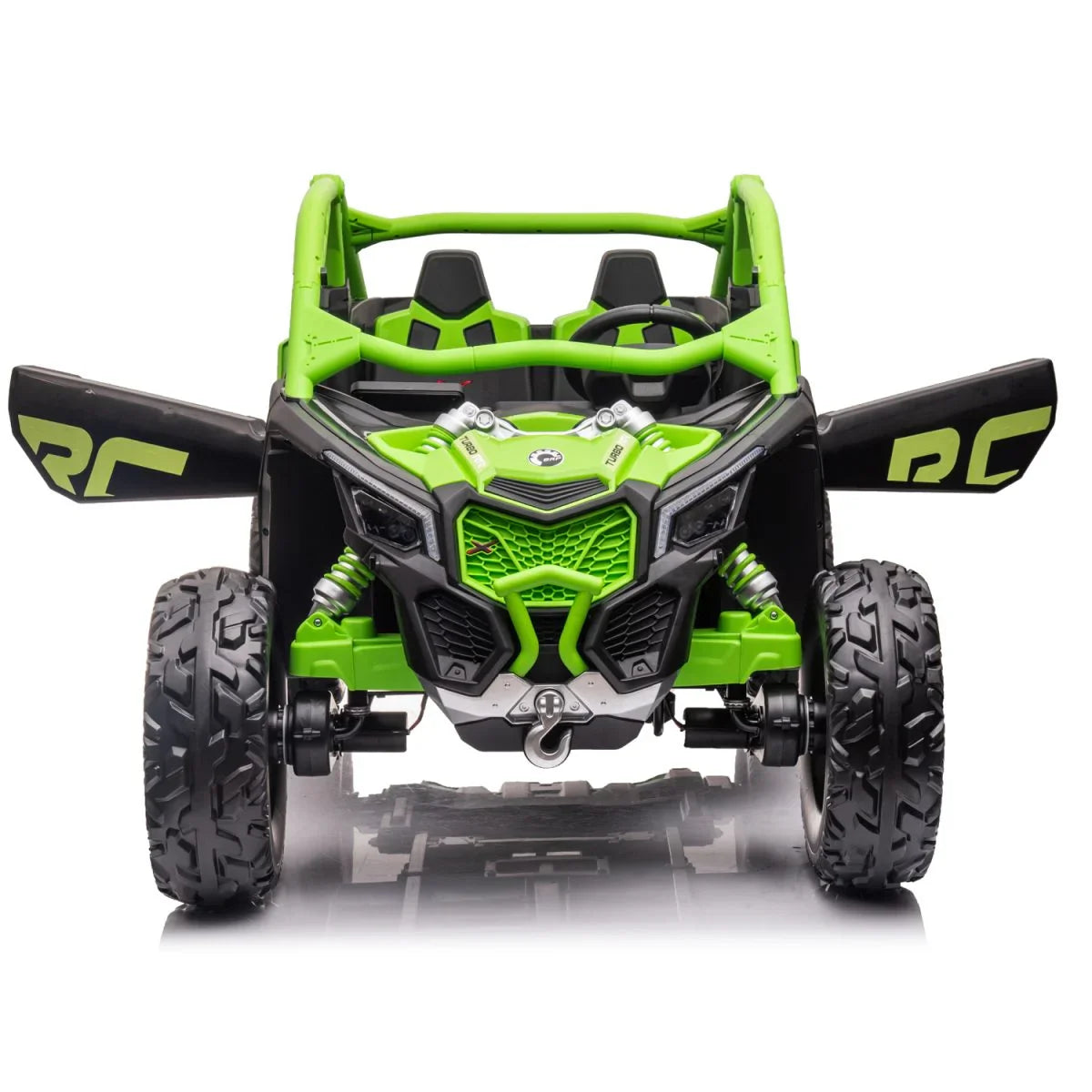 Green licensed Can-Am ride-on car for kids