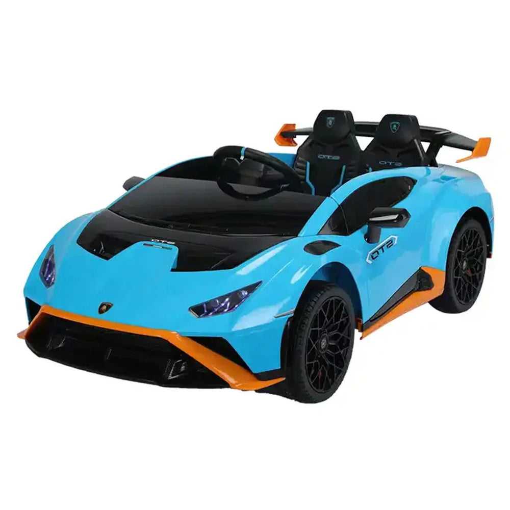 Licensed Lamborghini Huracán STO 24V Kids Drift Car 400W with Remote – Blue