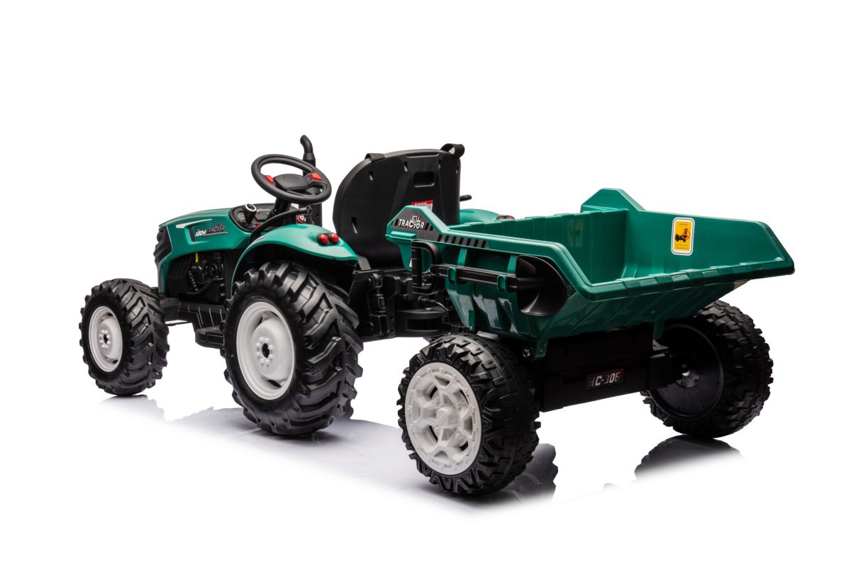 24V Kids Electric Ride-On Tractor with Detachable Trailer – Red Farm Toy