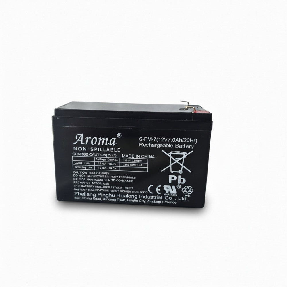 12V 7Ah Ride-On Car Battery – SLA Maintenance-Free with AGM Technology