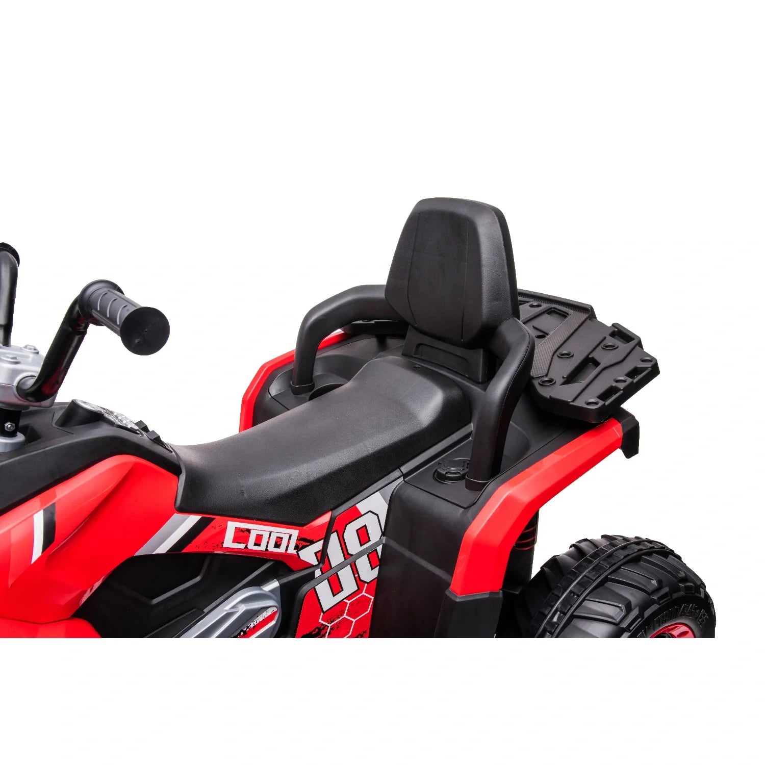 12V Kids Quad Bike – Red Electric ATV 4-Wheeler Ride-On with LED Lights