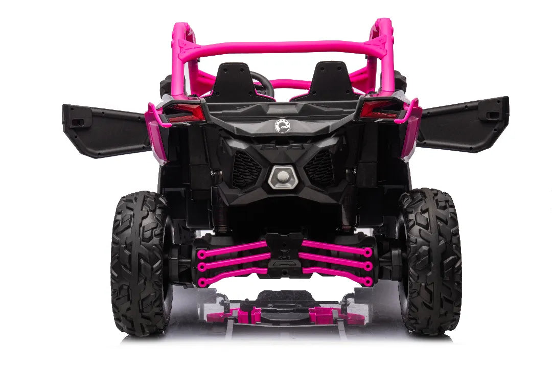 24Vx2 800W Can-Am Maverick Kids 4×4 Ride-On UTV – Barbie Pink Two-Seater