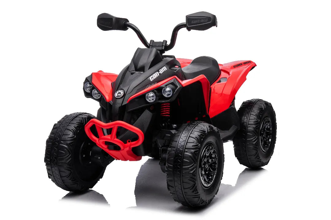 Red 24V Can-Am Renegade Kids 4×4 ATV – Single-Seat Electric Quad Bike with Bluetooth