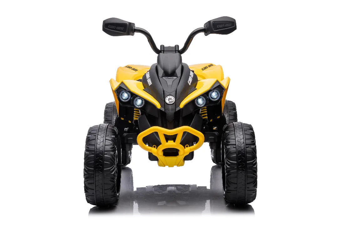24V Can-Am Renegade Kids ATV – Yellow 4×4 Electric Quad Bike