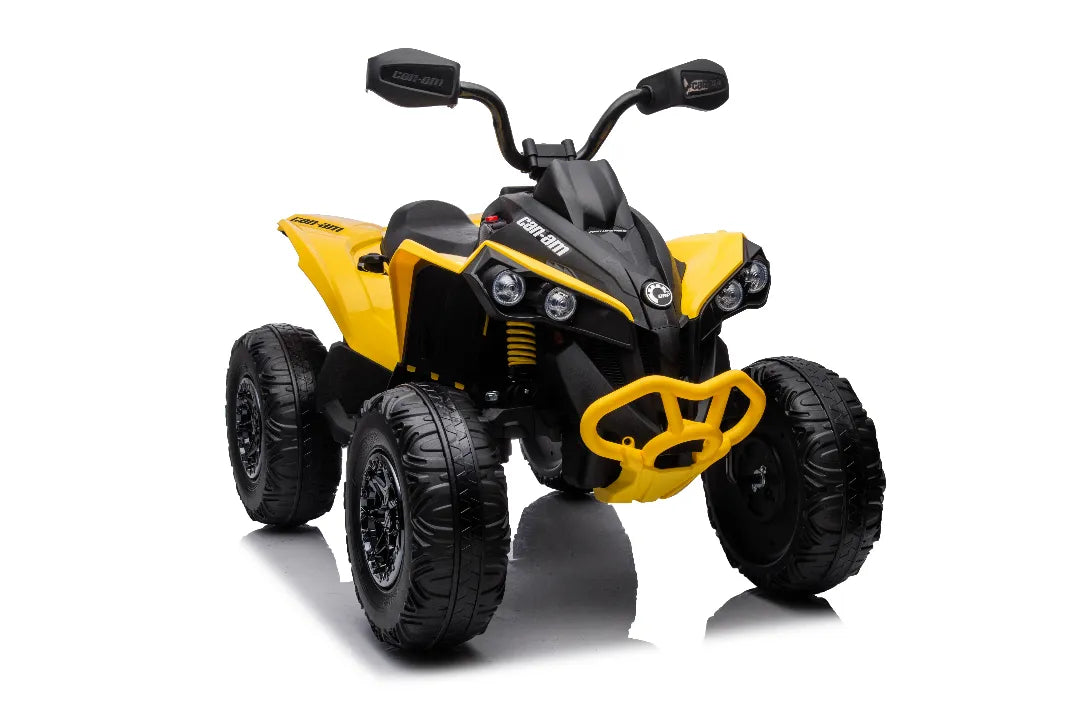24V Can-Am Renegade Kids ATV – Yellow 4×4 Electric Quad Bike