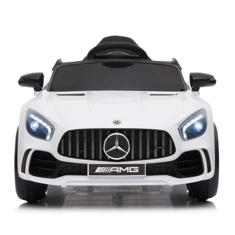 12V White Mercedes-Benz AMG GTR Kids Ride-On Car – Electric