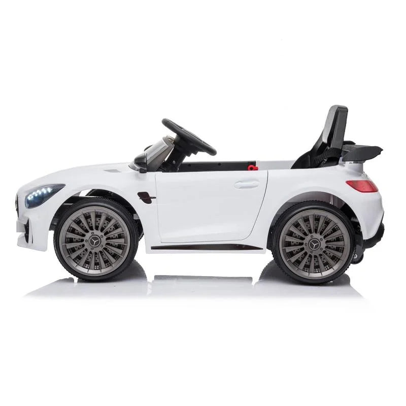 12V White Mercedes-Benz AMG GTR Kids Ride-On Car – Electric