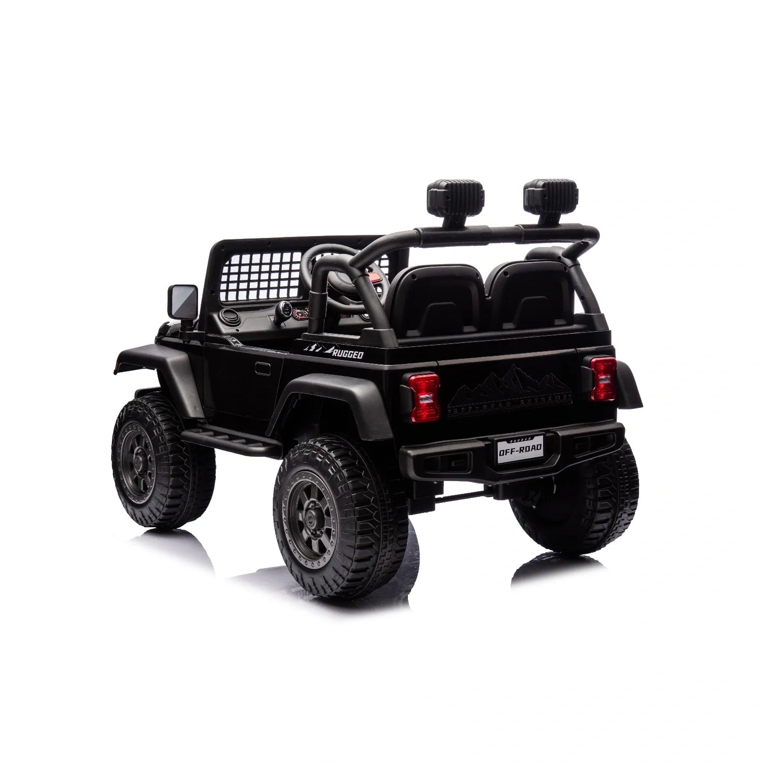 12V Kids Electric Jeep Ride-On Car – Black Off-Road Style with Remote Control