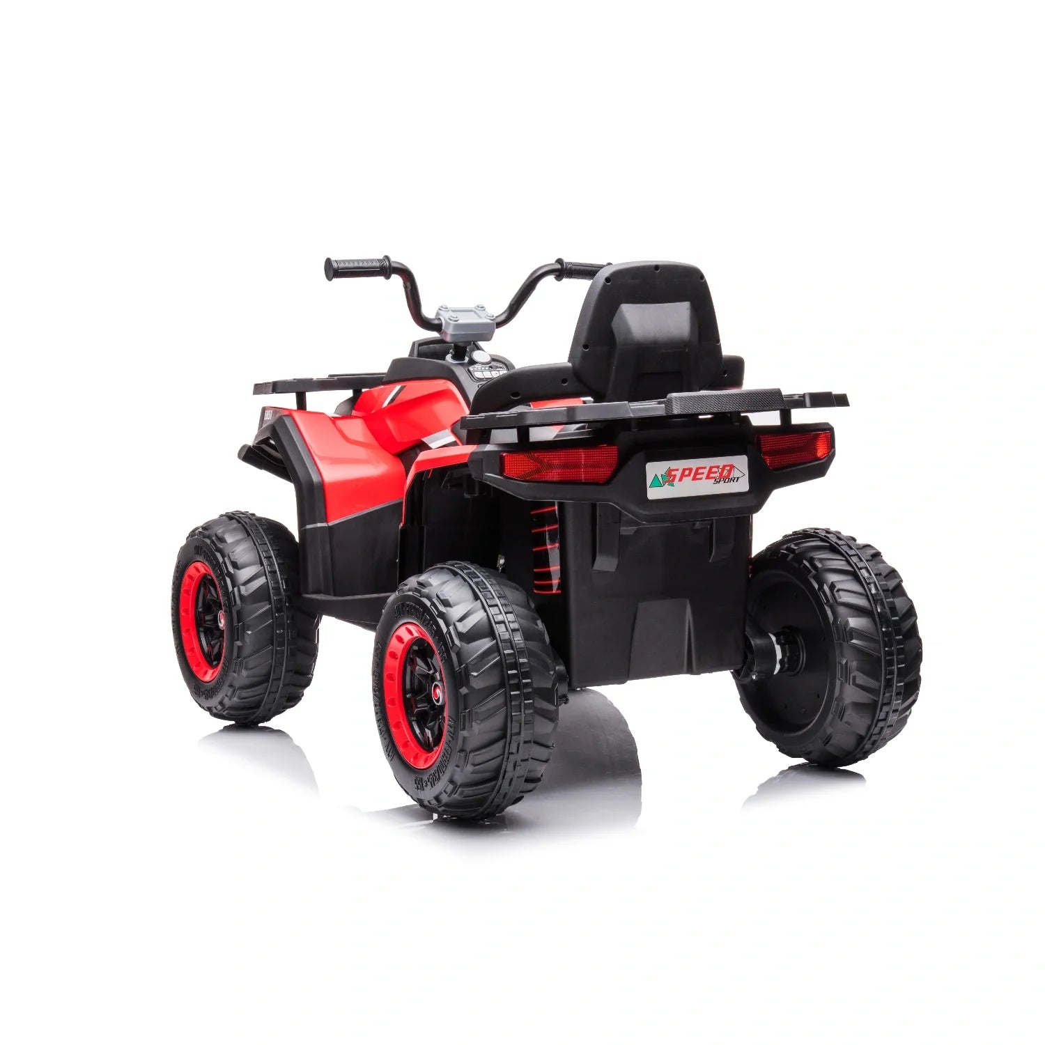 12V Kids Quad Bike – Red Electric ATV 4-Wheeler Ride-On with LED Lights