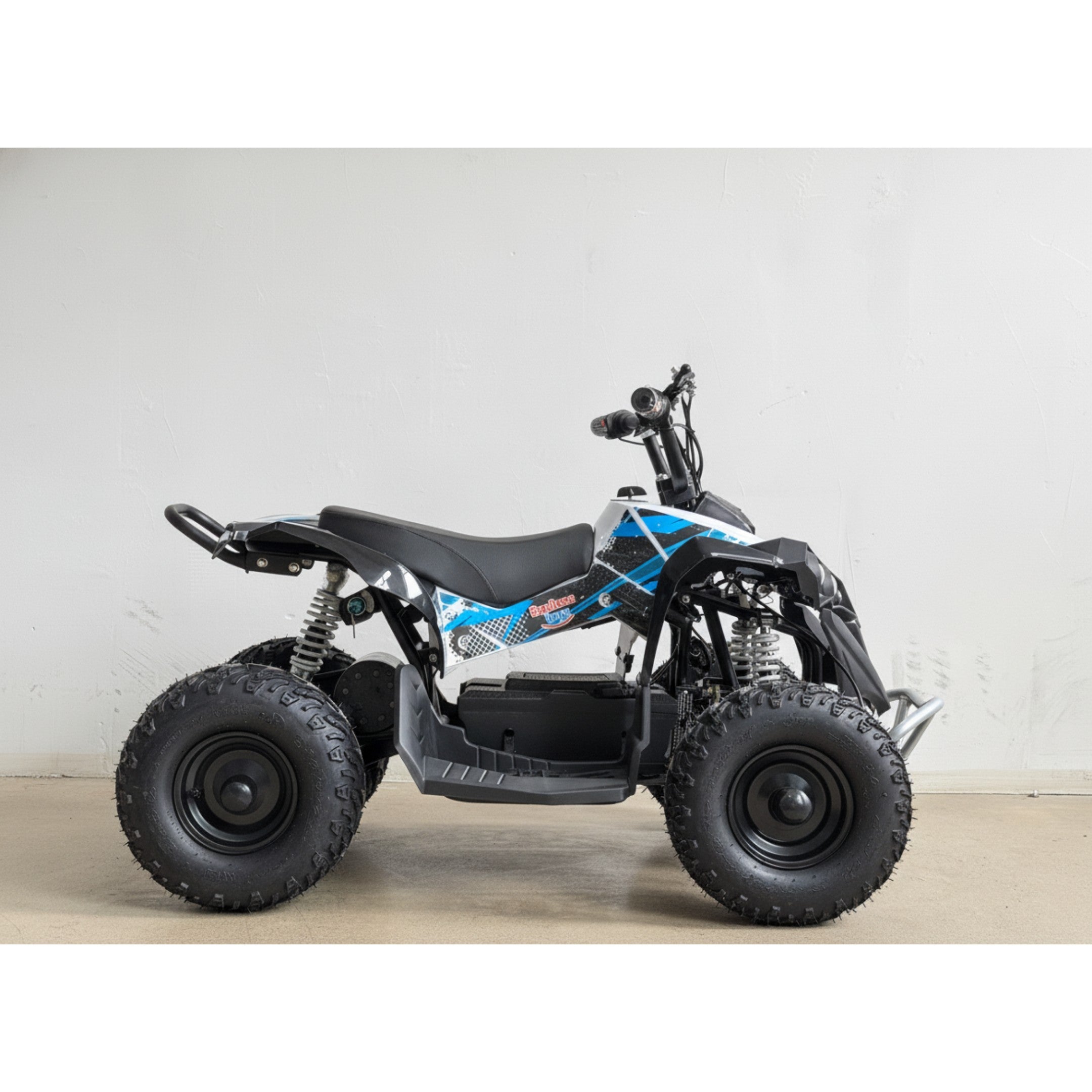 48V 1000W Kids Electric Quad Bike – Black & Blue High-Power Off-Road ATV
