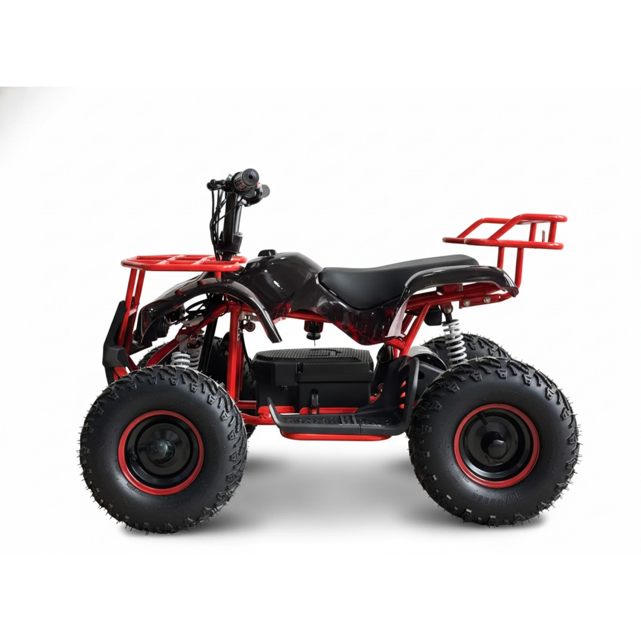 36V 800W Kids Electric Quad Bike – Black & Red Off-Road ATV 4 Wheeler