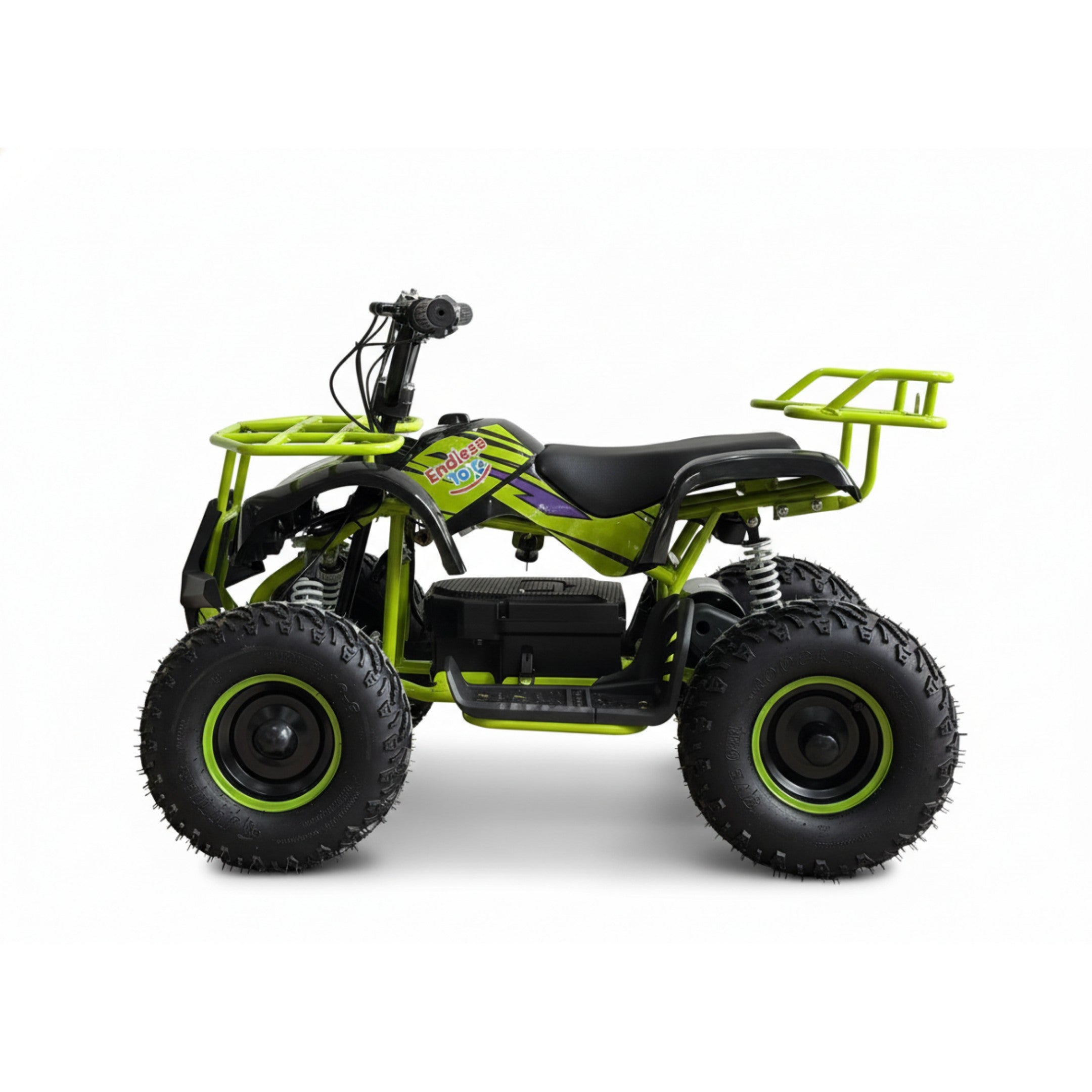 36V 800W Kids Electric Quad Bike – Black & Green Off-Road ATV 4 Wheeler