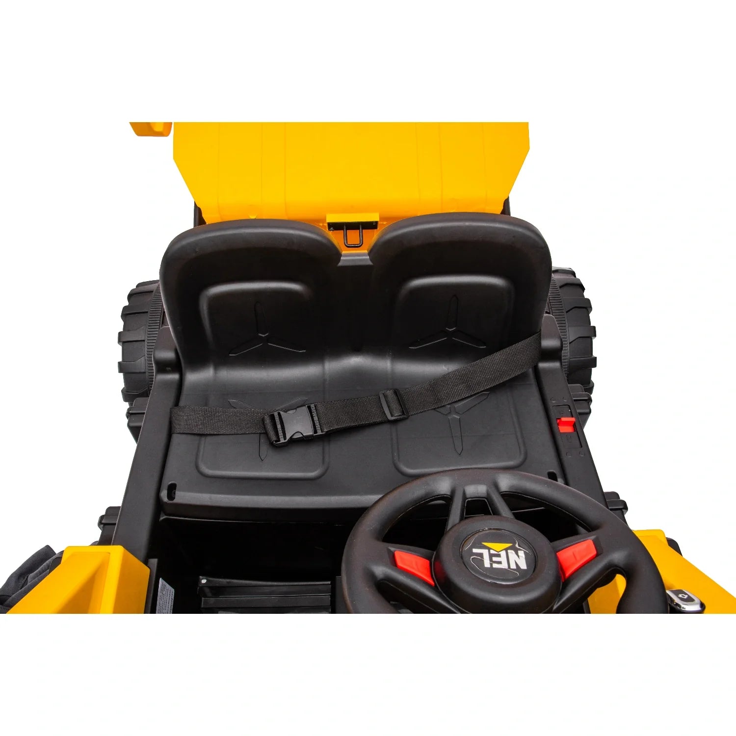 24V Kids Construction Tipper Truck – Yellow 2-Seater Ride-On Dump Truck