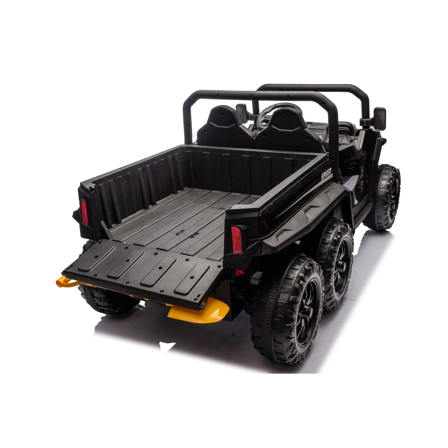 24V 6-Wheel Kids Electric Dump Truck – Black Ride-On Tipper Farm Utility Truck