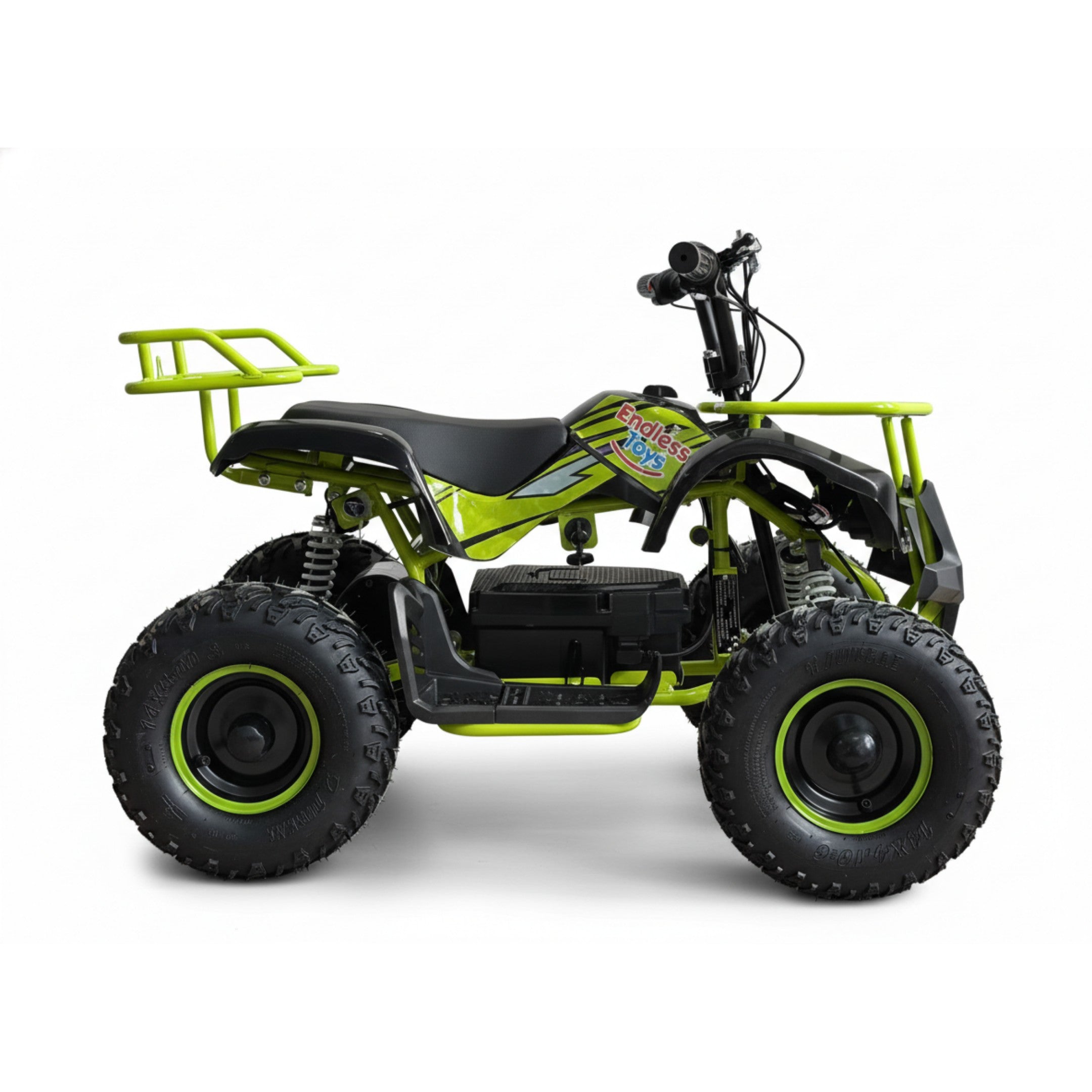 36V 800W Kids Electric Quad Bike – Black & Green Off-Road ATV 4 Wheeler