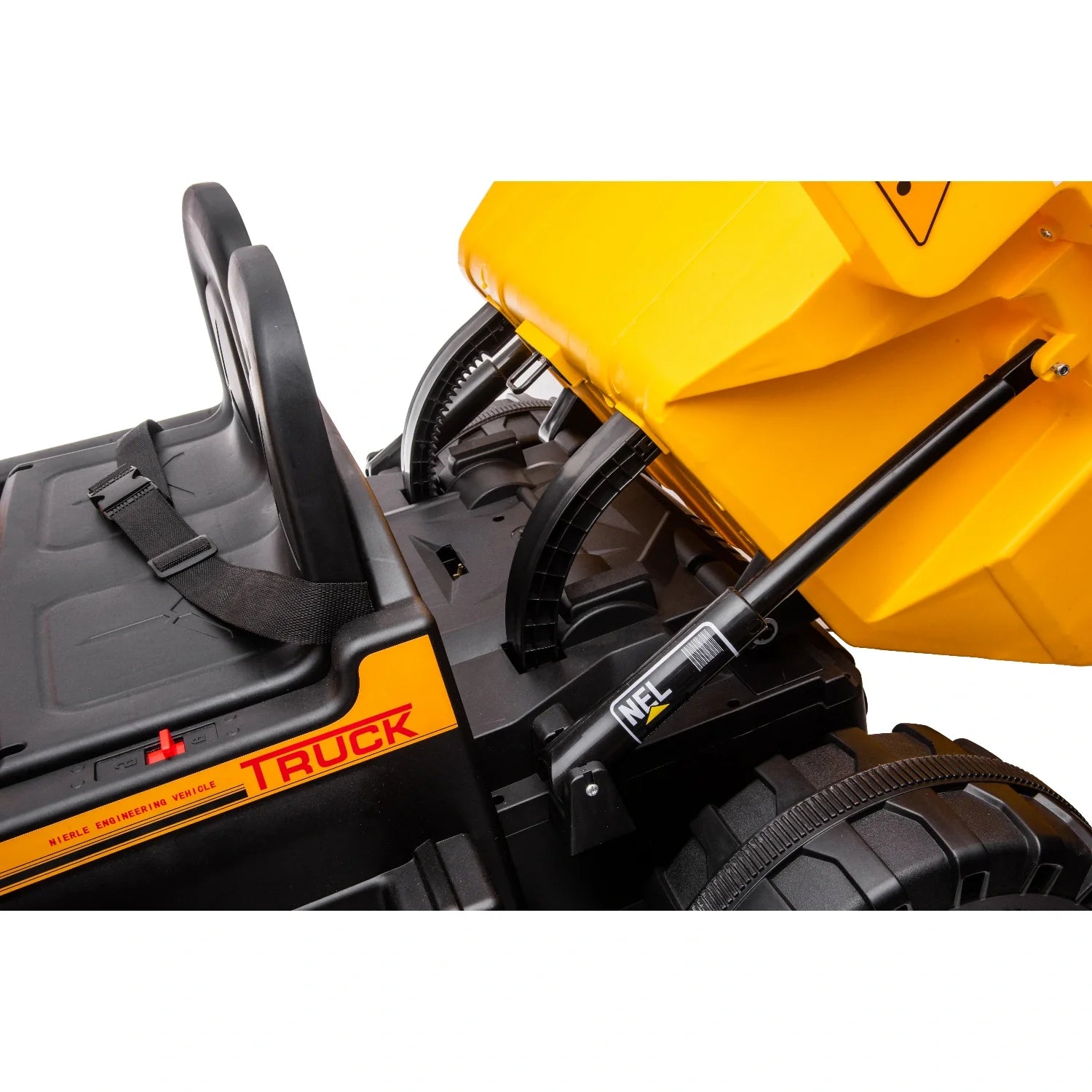 24V Kids Construction Tipper Truck – Yellow 2-Seater Ride-On Dump Truck